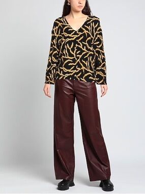 ba&sh Clea Blouse in black and yellow print